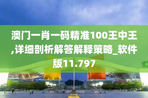 澳門一肖一碼精準100王中王,詳細剖析解答解釋策略_軟件版11.797