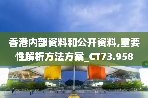 香港內(nèi)部資料和公開資料,重要性解析方法方案_CT73.958