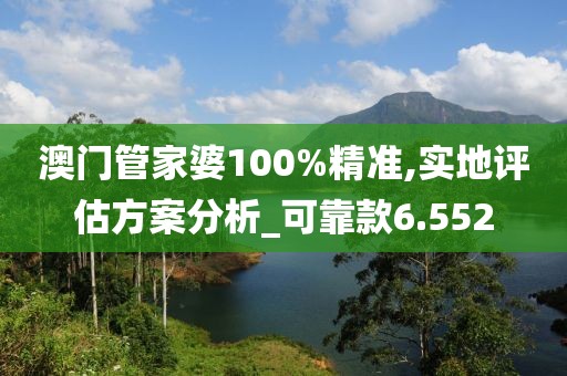 澳門管家婆100%精準(zhǔn),實(shí)地評(píng)估方案分析_可靠款6.552