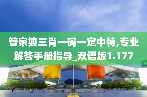 管家婆三肖一碼一定中特,專業(yè)解答手冊指導_雙語版1.177
