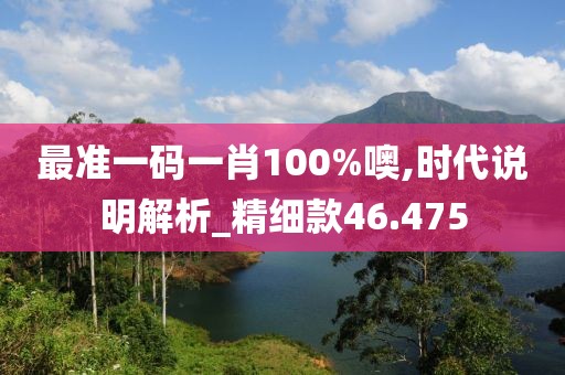 最準(zhǔn)一碼一肖100%噢,時(shí)代說(shuō)明解析_精細(xì)款46.475
