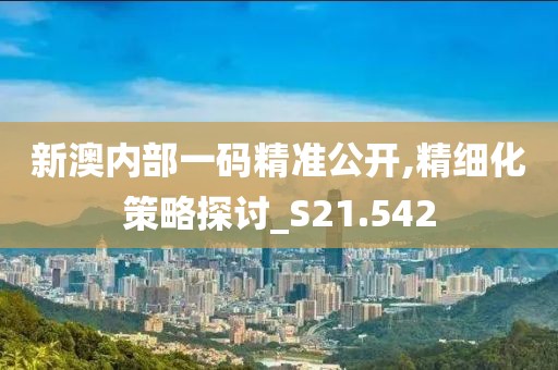新澳內(nèi)部一碼精準(zhǔn)公開,精細(xì)化策略探討_S21.542