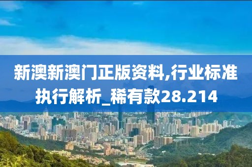 新澳新澳門正版資料,行業(yè)標(biāo)準(zhǔn)執(zhí)行解析_稀有款28.214