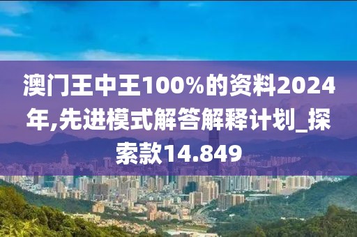 澳門王中王100%的資料2024年,先進(jìn)模式解答解釋計(jì)劃_探索款14.849
