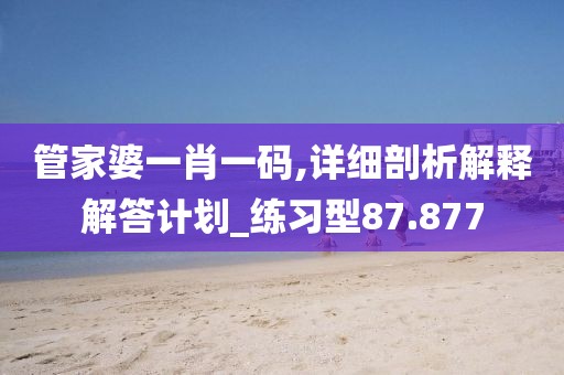 管家婆一肖一碼,詳細(xì)剖析解釋解答計(jì)劃_練習(xí)型87.877