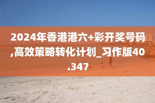 2024年香港港六+彩開獎號碼,高效策略轉(zhuǎn)化計劃_習(xí)作版40.347