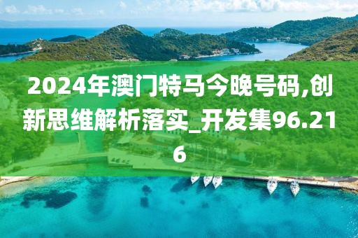 2024年澳門特馬今晚號碼,創(chuàng)新思維解析落實_開發(fā)集96.216