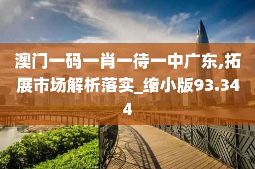 澳門一碼一肖一待一中廣東,拓展市場解析落實_縮小版93.344