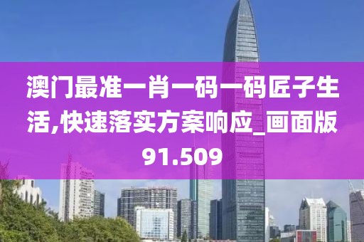 澳門最準(zhǔn)一肖一碼一碼匠子生活,快速落實(shí)方案響應(yīng)_畫面版91.509