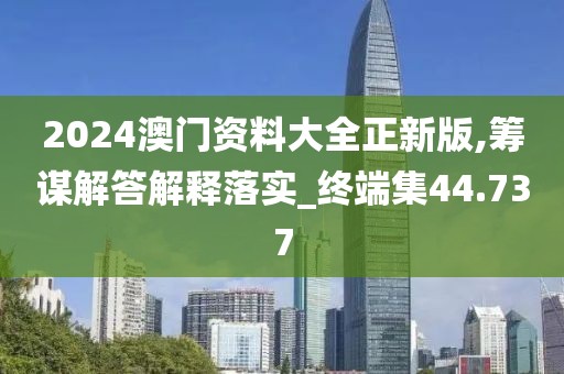 2024澳門資料大全正新版,籌謀解答解釋落實_終端集44.737