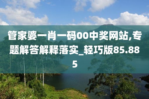 管家婆一肖一碼00中獎(jiǎng)網(wǎng)站,專題解答解釋落實(shí)_輕巧版85.885