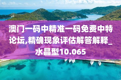 澳門(mén)一碼中精準(zhǔn)一碼免費(fèi)中特論壇,精確現(xiàn)象評(píng)估解答解釋_水晶型10.065