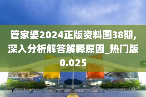 管家婆2024正版資料圖38期,深入分析解答解釋原因_熱門版0.025