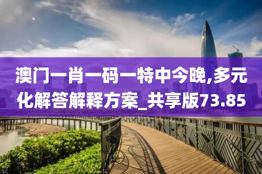 澳門一肖一碼一特中今晚,多元化解答解釋方案_共享版73.85