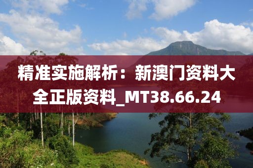 精準(zhǔn)實施解析：新澳門資料大全正版資料_MT38.66.24