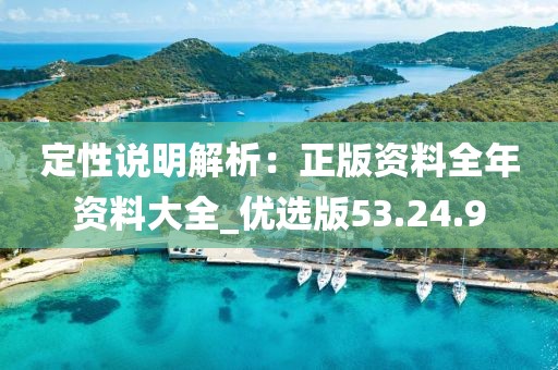 定性說明解析：正版資料全年資料大全_優(yōu)選版53.24.9
