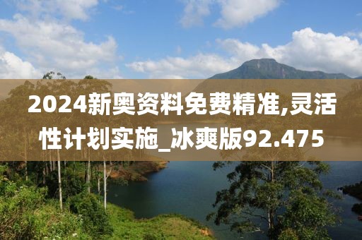 2024新奧資料免費精準,靈活性計劃實施_冰爽版92.475