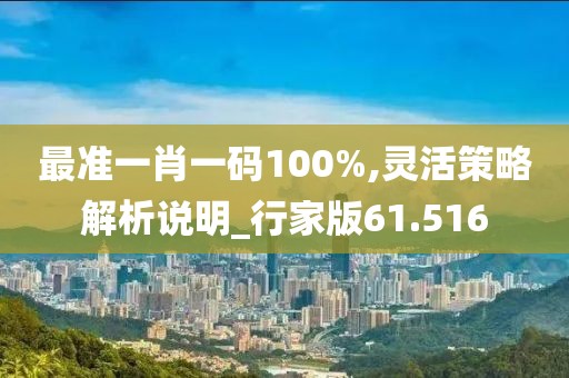 最準(zhǔn)一肖一碼100%,靈活策略解析說明_行家版61.516