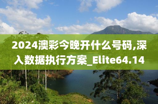 2024澳彩今晚開什么號碼,深入數(shù)據(jù)執(zhí)行方案_Elite64.14