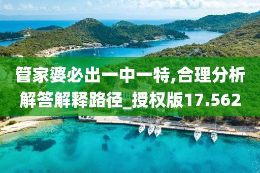 管家婆必出一中一特,合理分析解答解釋路徑_授權版17.562