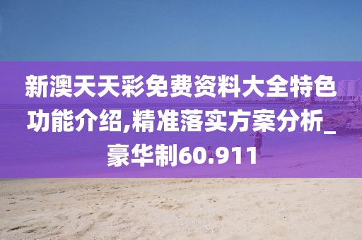 新澳天天彩免費(fèi)資料大全特色功能介紹,精準(zhǔn)落實(shí)方案分析_豪華制60.911