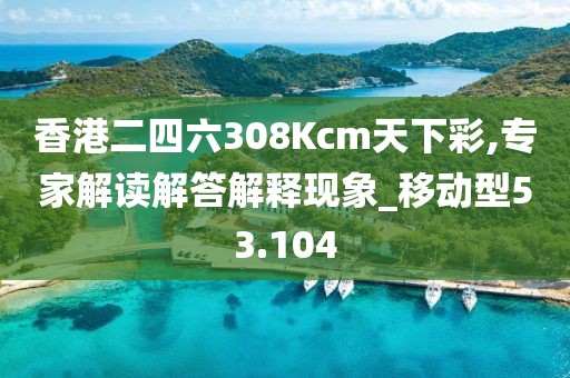 香港二四六308Kcm天下彩,專(zhuān)家解讀解答解釋現(xiàn)象_移動(dòng)型53.104