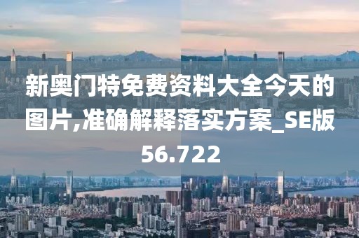 新奧門特免費資料大全今天的圖片,準確解釋落實方案_SE版56.722