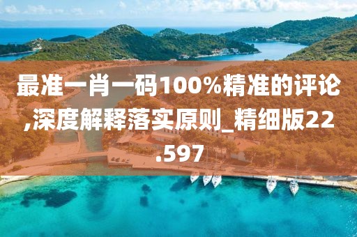 最準(zhǔn)一肖一碼100%精準(zhǔn)的評論,深度解釋落實(shí)原則_精細(xì)版22.597