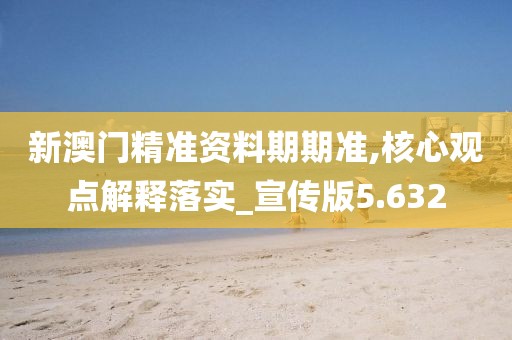 新澳門(mén)精準(zhǔn)資料期期準(zhǔn),核心觀點(diǎn)解釋落實(shí)_宣傳版5.632