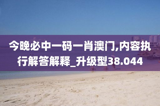 今晚必中一碼一肖澳門(mén),內(nèi)容執(zhí)行解答解釋_升級(jí)型38.044