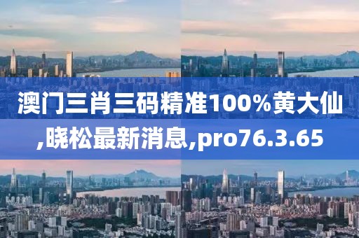 澳門三肖三碼精準(zhǔn)100%黃大仙,曉松最新消息,pro76.3.65
