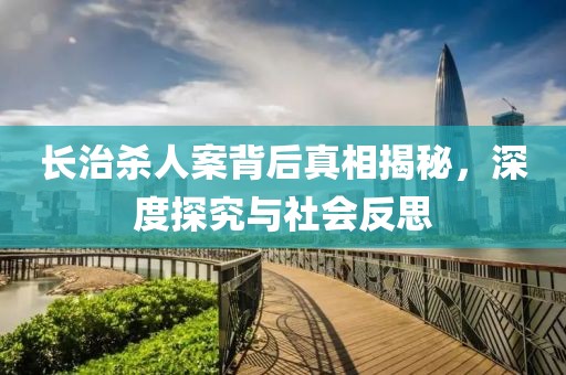 長治殺人案背后真相揭秘，深度探究與社會反思