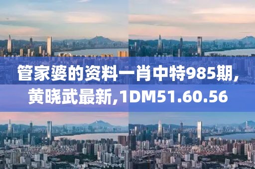 管家婆的資料一肖中特985期,黃曉武最新,1DM51.60.56
