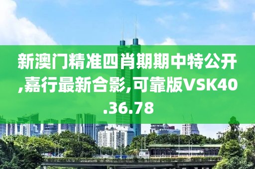 新澳門精準四肖期期中特公開,嘉行最新合影,可靠版VSK40.36.78