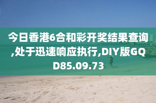 今日香港6合和彩開獎結(jié)果查詢,處于迅速響應執(zhí)行,DIY版GQD85.09.73