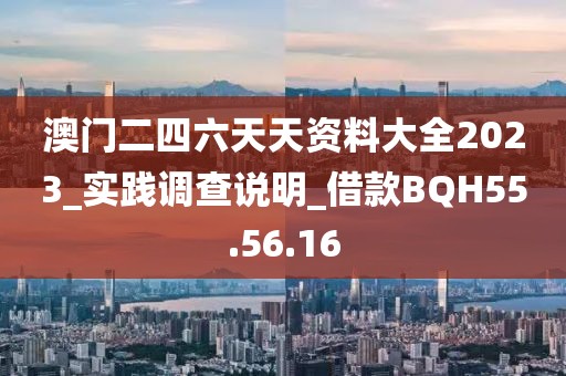 澳門二四六天天資料大全2023_實(shí)踐調(diào)查說(shuō)明_借款BQH55.56.16