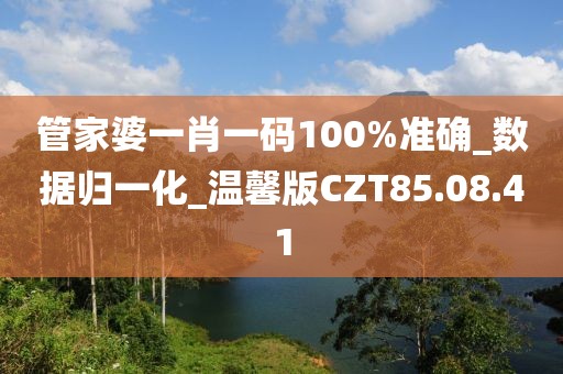 管家婆一肖一碼100%準(zhǔn)確_數(shù)據(jù)歸一化_溫馨版CZT85.08.41