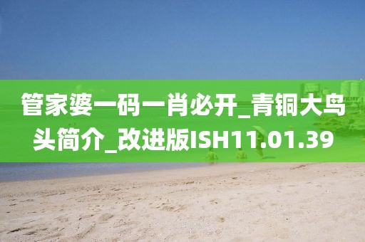 管家婆一碼一肖必開_青銅大鳥頭簡介_改進版ISH11.01.39