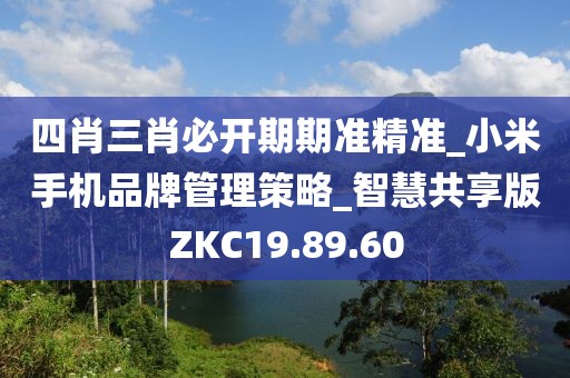 四肖三肖必開期期準(zhǔn)精準(zhǔn)_小米手機(jī)品牌管理策略_智慧共享版ZKC19.89.60