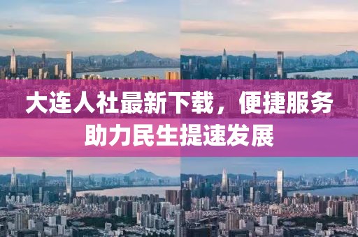 大連人社最新下載，便捷服務(wù)助力民生提速發(fā)展