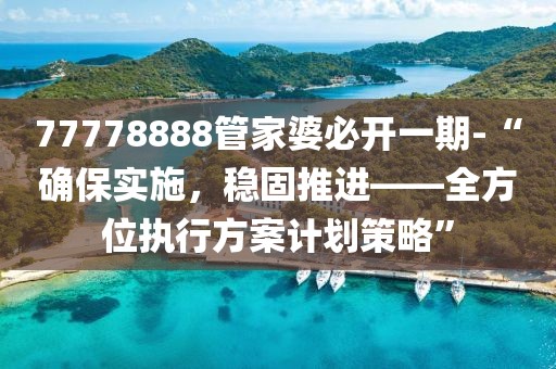 77778888管家婆必開一期-“確保實施，穩(wěn)固推進——全方位執(zhí)行方案計劃策略”