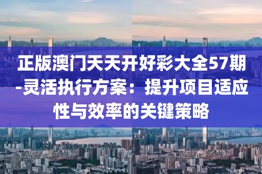 正版澳門天天開好彩大全57期-靈活執(zhí)行方案：提升項目適應(yīng)性與效率的關(guān)鍵策略