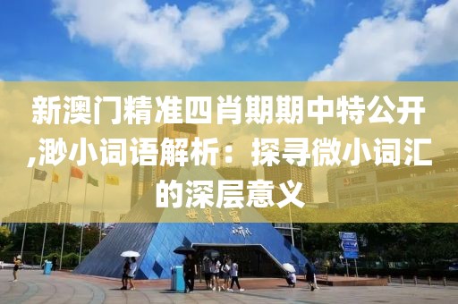 新澳門精準(zhǔn)四肖期期中特公開,渺小詞語解析：探尋微小詞匯的深層意義