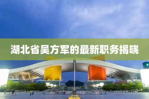 湖北省吳方軍的最新職務揭曉