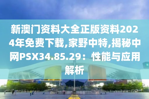 新澳門資料大全正版資料2024年免費(fèi)下載,家野中特,揭秘中網(wǎng)PSX34.85.29：性能與應(yīng)用解析