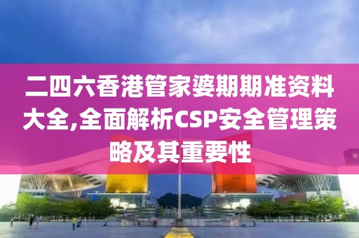 二四六香港管家婆期期準(zhǔn)資料大全,全面解析CSP安全管理策略及其重要性