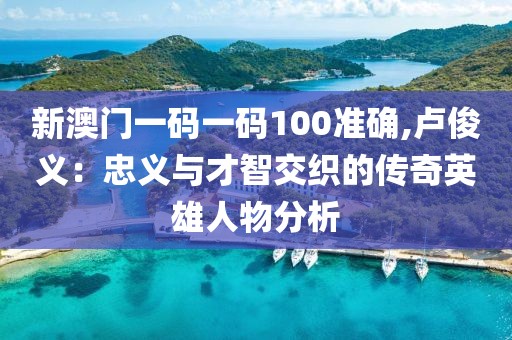新澳門一碼一碼100準確,盧俊義：忠義與才智交織的傳奇英雄人物分析