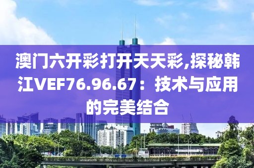 澳門六開彩打開天天彩,探秘韓江VEF76.96.67：技術(shù)與應(yīng)用的完美結(jié)合