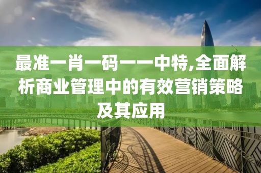 最準(zhǔn)一肖一碼一一中特,全面解析商業(yè)管理中的有效營(yíng)銷策略及其應(yīng)用