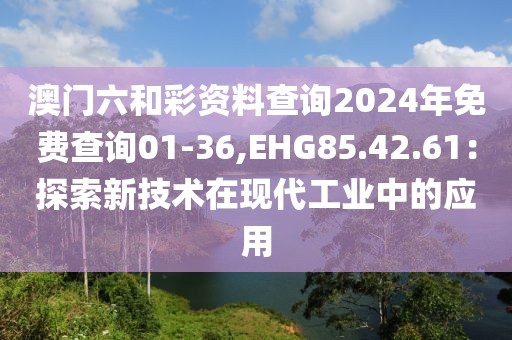 澳門六和彩資料查詢2024年免費查詢01-36,EHG85.42.61：探索新技術(shù)在現(xiàn)代工業(yè)中的應(yīng)用